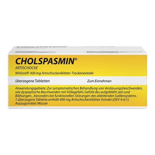 Cholspasmin Artischocke überzogene Tabletten - 1