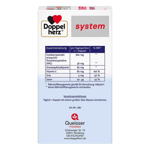 Doppelherz system Cranberry+Granatapfel Kapseln - 2