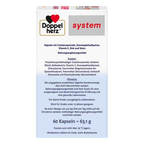 Doppelherz system Cranberry+Granatapfel Kapseln - 3