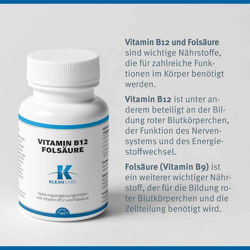 Vitamin B12 + Fols&auml;ure Kapseln - 4