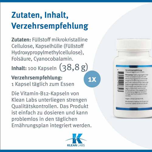 Vitamin B12 + Fols&auml;ure Kapseln - 6