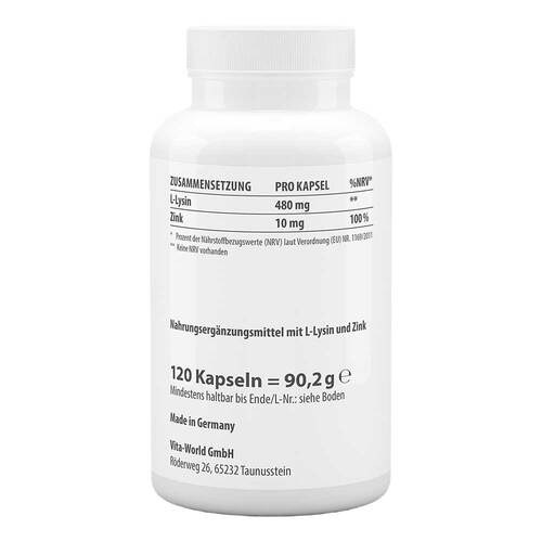Lysin 600 mg plus Zink 10 mg Kapseln - 2