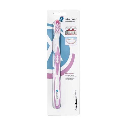 Miradent Carebrush white pink Zahnb&uuml;rste - 1