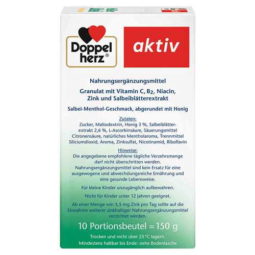 Doppelherz Hei&szlig;er Salbei+Honig+Menthol Granulat - 2