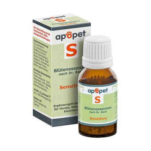Abbildung: Apopet S sensitive Blütenessenzen n.Dr. Bach Globuli Globuli, 12 g PZN 10355454
