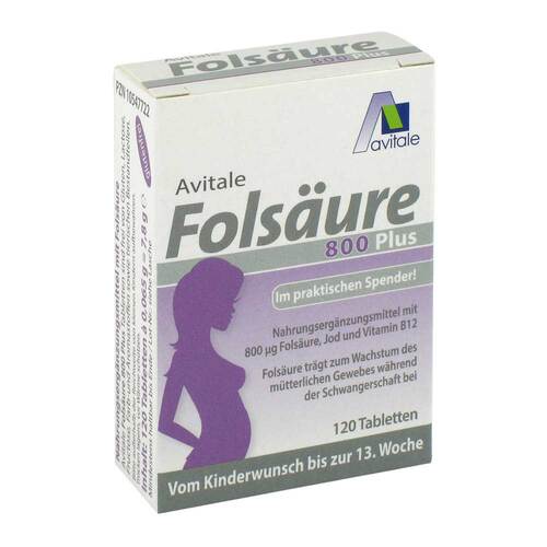 Fols&auml;ure 800 Plus B12 + Jod Tabletten - 3