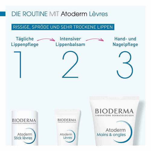 Bioderma Atoderm Levres Baume Lippenbalsam f&uuml;r risssige und sehr trockene Lippen - 7