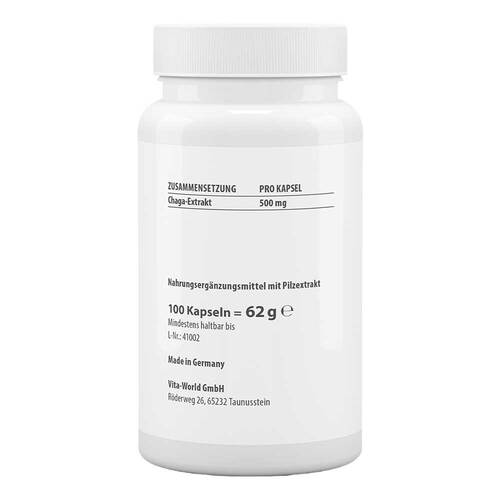 Chaga Pilz Extrakt 500 mg Kapseln - 2