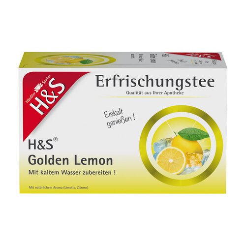 Abbildung: H&S Erfrischungstee Golden Lemon Filterbeutel Filterbeutel, 20X2.8 g PZN 11027893