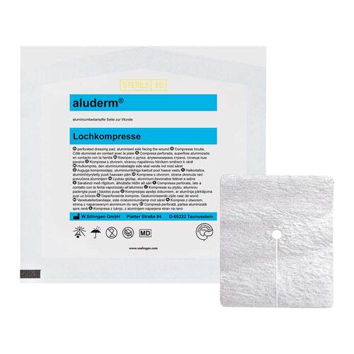 Aluderm Lochkompresse 6x7 cm CH 8 - 2