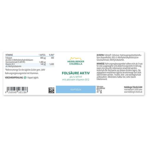 Fols&auml;ure Aktiv plus Vitamin B12 aktiv Kapseln - 2