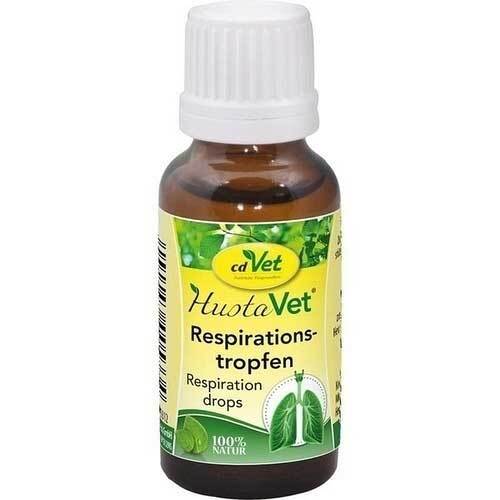 Abbildung: Hustavet Respirationstropfen vet. (für Tiere) Flüssigkeit, 20 ml PZN 11103312