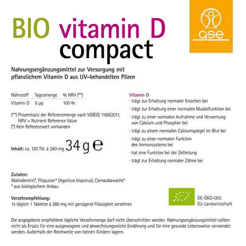 Vitamin D Compact Bio Tabletten - 3