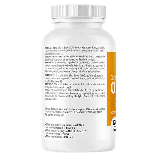 Omega-3 Gold Gehirn DHA 500mg / EPA 100mg Softgelkap - 2