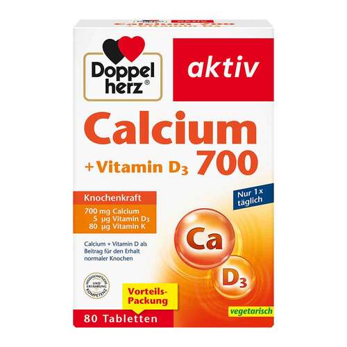 Doppelherz Calcium 700 + Vitamin D3 Tabletten - 1