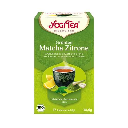 Abbildung: Yogi Tea Grüntee Matcha Zitrone Filterbeutel Filterbeutel, 17X1.8 g PZN 11352179
