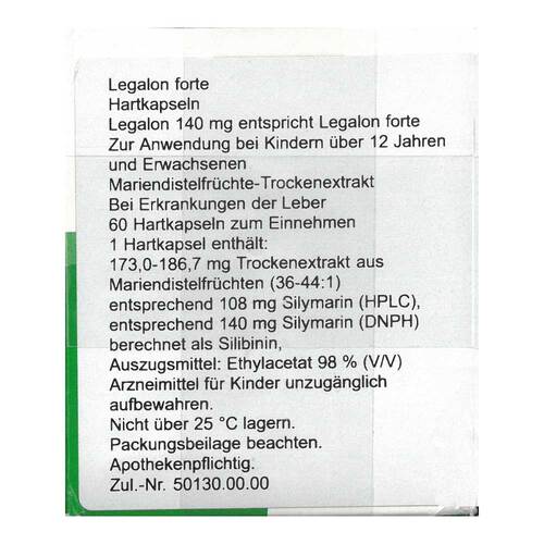 Legalon forte Hartkapseln - 2