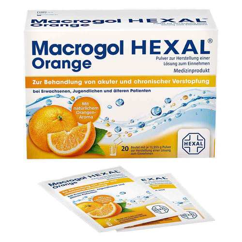 Macrogol HEXAL Orange Pulver zur Herstellung einer L&ouml;sung zum Einnehmen Beutel  - 2