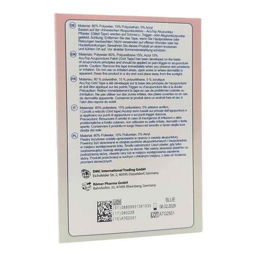 Gitter Tape Acutop Akupunkturpflaster 2x3 cm blau - 2