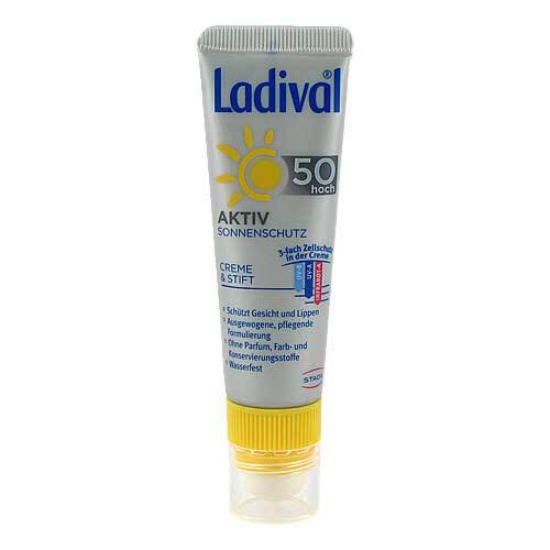 Abbildung: Ladival Aktiv Sonnenschutz für Gesicht und Lippen LSF 50 Balsam, 30 ml PZN 12405328