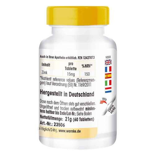 Zinkpicolinat 15 mg Zink Tabletten - 2