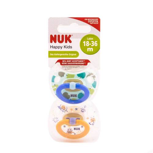 NUK Schnuller Happy Kids Latex 18 - 36 M - 1
