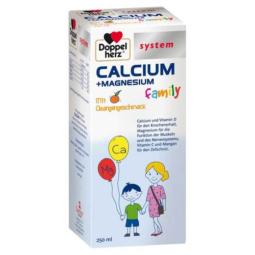 Abbildung: Doppelherz Calcium + Magnesium family system flüssig Flüssigkeit, 250 ml PZN 12579465