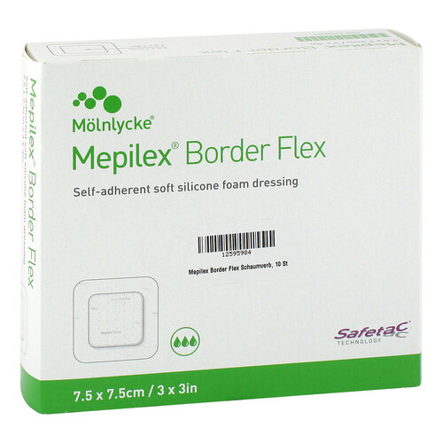 Mepilex Border Flex Schaumverband haftend 7,5x7,5 cm - 1