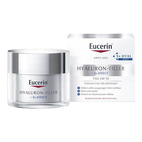 Eucerin Hyaluron-Filler Tagescreme f&uuml;r normale und Mischhaut Tiegel LSF 15 - 1