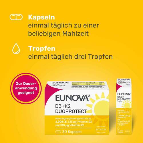 Eunova Duoprotect D3 + K2 1000 I.E. / 80 µg Kapseln - 8