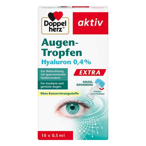 Doppelherz Augen-Tropfen Hyaluron 0,4% Extra - 1