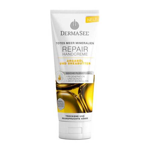 Abbildung: Dermasel Totes Meer Mineralien Repair Handcreme Arganöl und Sheabutter Creme, 75 ml PZN 13570176