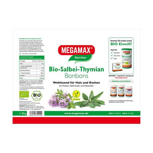 Megamax Bio Salbei-Thymian Bonbons - 1