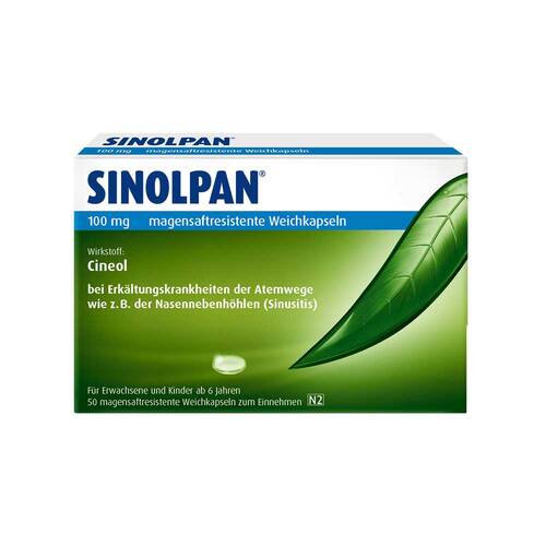Abbildung: Sinolpan 100 mg magensaftresistente Weichkapseln Magensaftresistente Weichkapseln, 50 St PZN 13816938