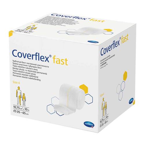 Coverflex fast Schlauchverband Gr&ouml;&szlig;e 4 10,75cmx10 m wei&szlig; - 1