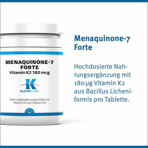 Menaquinone-7 Forte Vitamin K2 180 µg Kapseln - 3