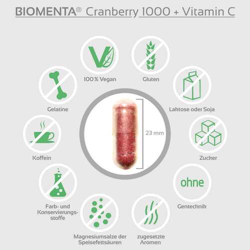 Cranberry 1000 + Vitamin C vegan Kapseln - 2