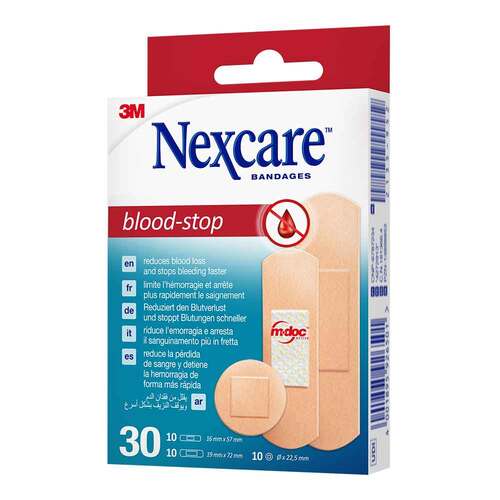 Nexcare blood-stop Pflasterstrips 3 Gr&ouml;.gemischt - 1