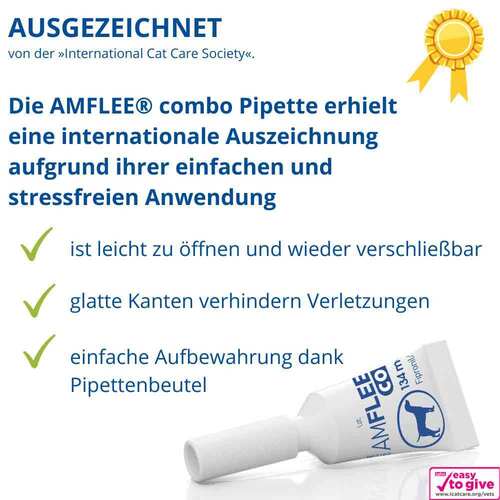 Amflee combo 67/60,3 mg L&ouml;sung zum Auftropfen f&uuml;r Hunde 2-10 kg - 4