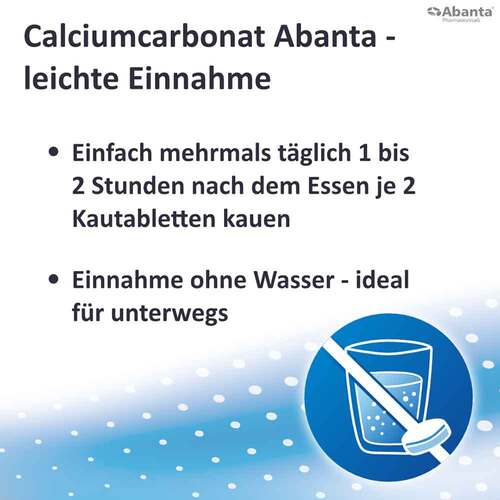 Calciumcarbonat Abanta 500 mg Kautabletten - 4