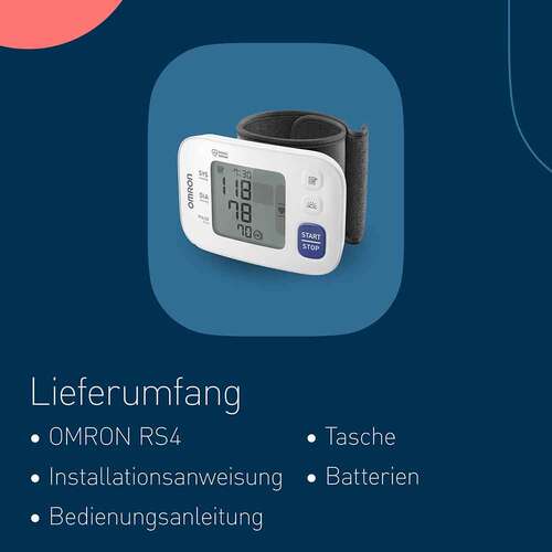 Omron RS4 Hem-6181-E Handgelenk Blutdruckmessgerät - 5