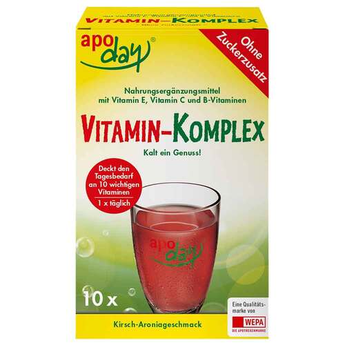 Apoday Vitamin-Komplex Kirsch-Aronia zuckerfrei Pulver  - 1