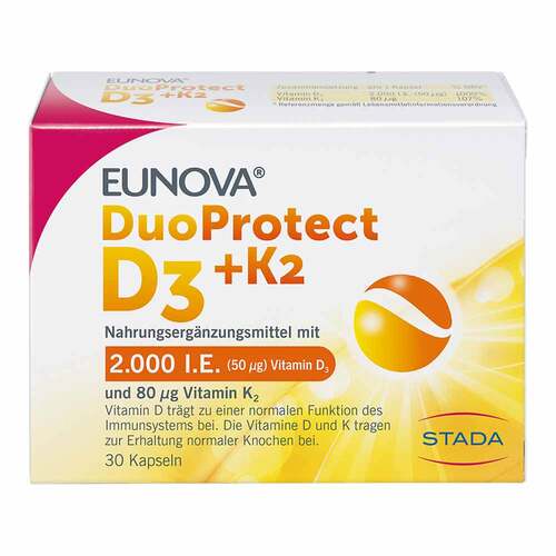 Eunova Duoprotect D3 + K2 2000 I.E. / 80 µg Kapseln - 1