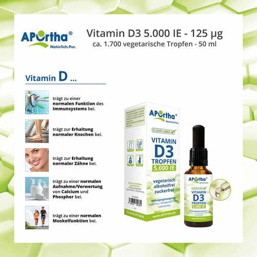 Aportha Vitamin D3 Tropfen 5.000 I.E. 125 µg - 3