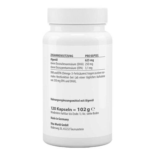 Omega-3 vegan Algenöl 625 mg Kapseln - 2