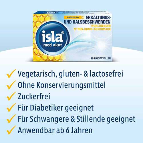 isla® med akut Pastillen Zitrus-Honig-Geschmack - 2