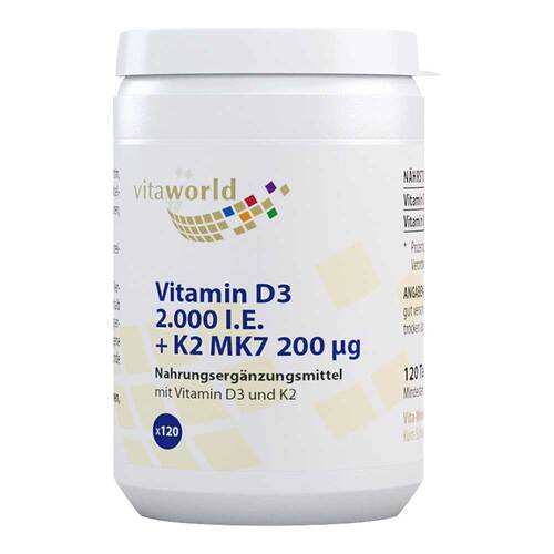 Vitamin D3 + K2 2.000 I.E. / 200 µg Tabletten - 1