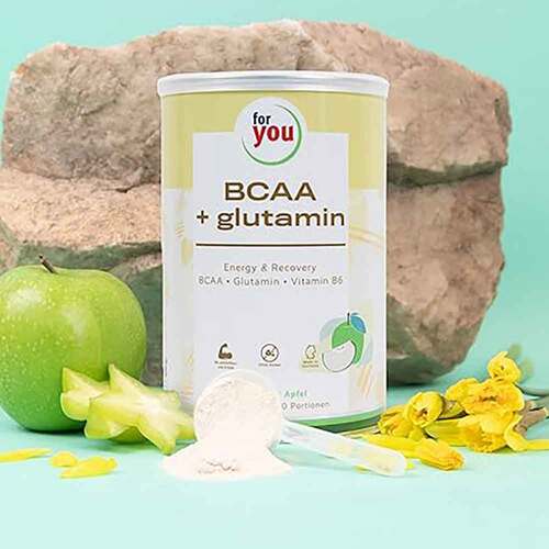 For You Bcca + glutamin Energy &amp; Recovery Apfel Pulver  - 4