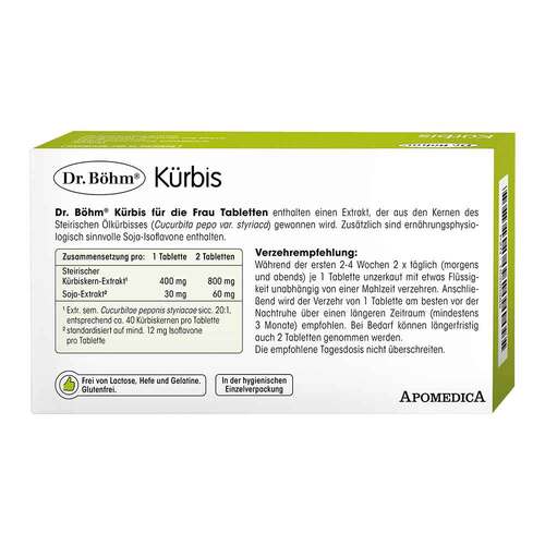 Dr. B&ouml;hm K&uuml;rbis f&uuml;r die Frau Tabletten - 2