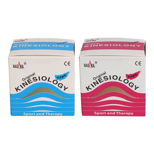 Nasara Kinesiology Tape 2 Rollen-Box t&uuml;rkis / pink - 1